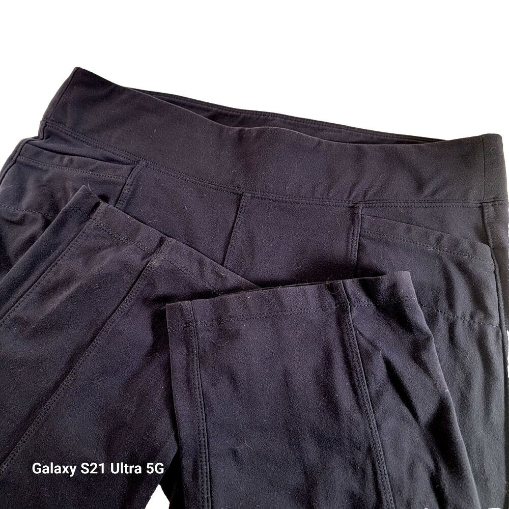 Athleta Yoga Pants Wide Leg Large Blue Style #54023 Pockets